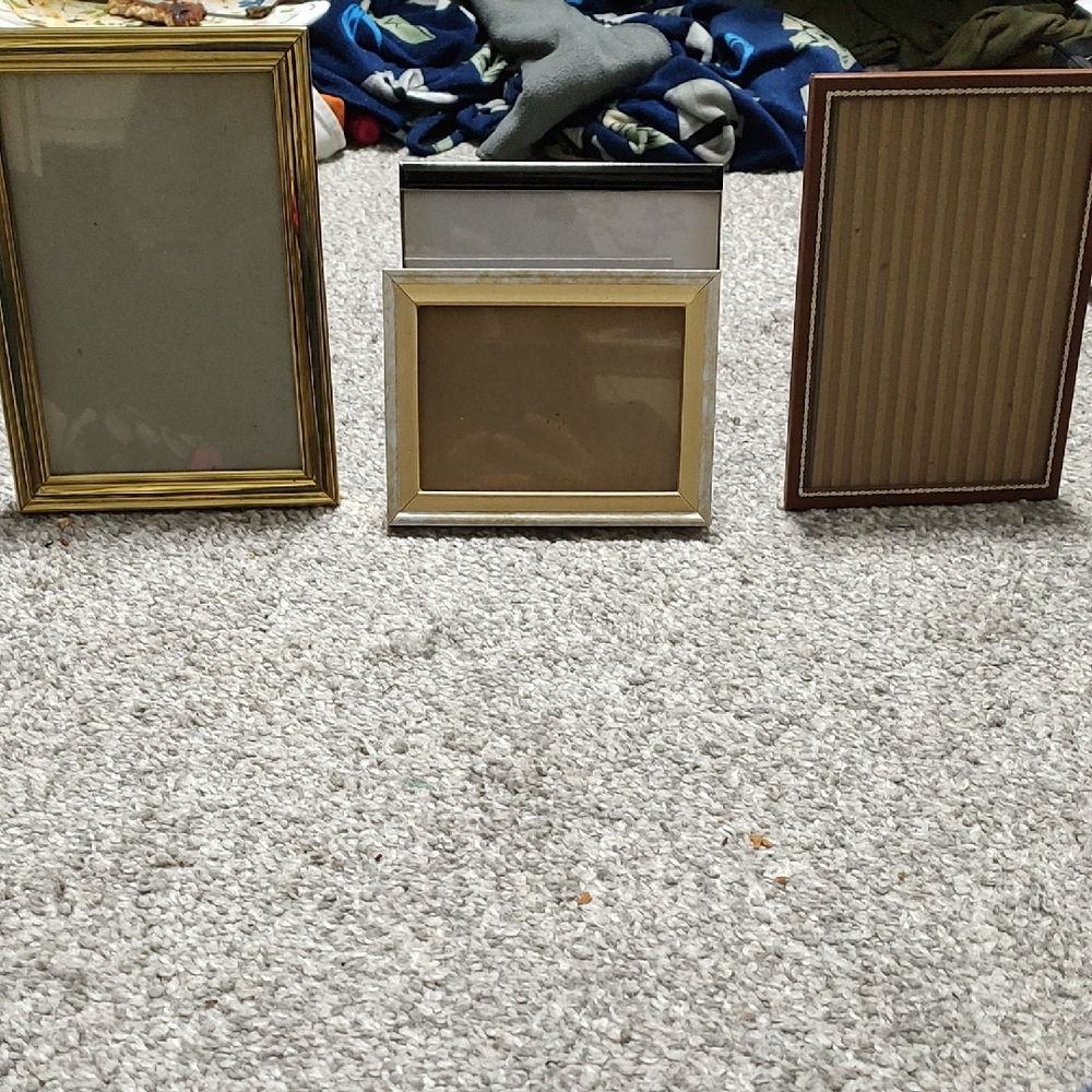Set of Four Photo Frame Collection - Gold, Silver, Brown